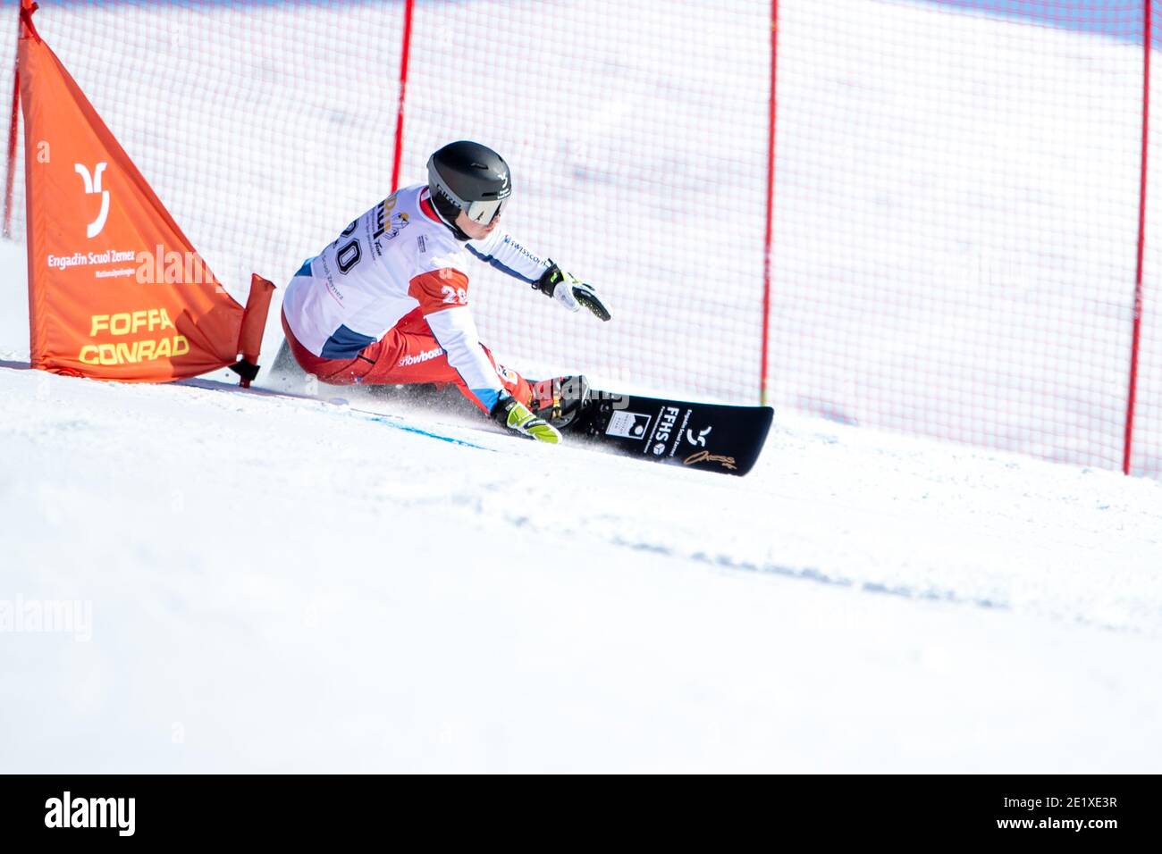 09.01.2021, Scuol, Alpin Worldcup, FIS Snowboard Alpin Worldcup Scuol, GALMARINI Nevin (SUI) Stock Photo