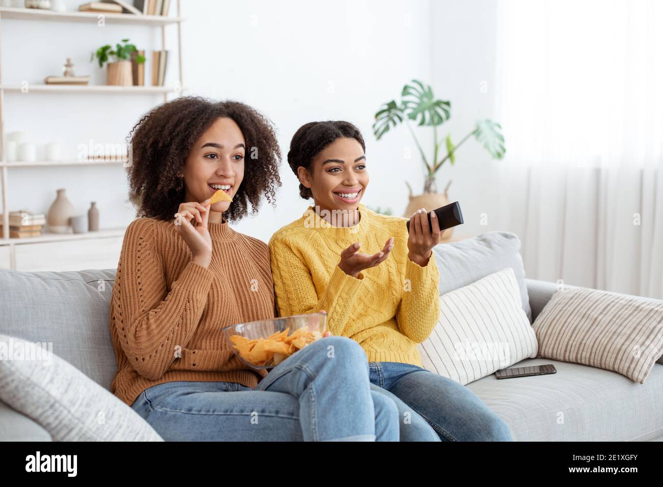 Great movie and relax at home in spare time Stock Photo