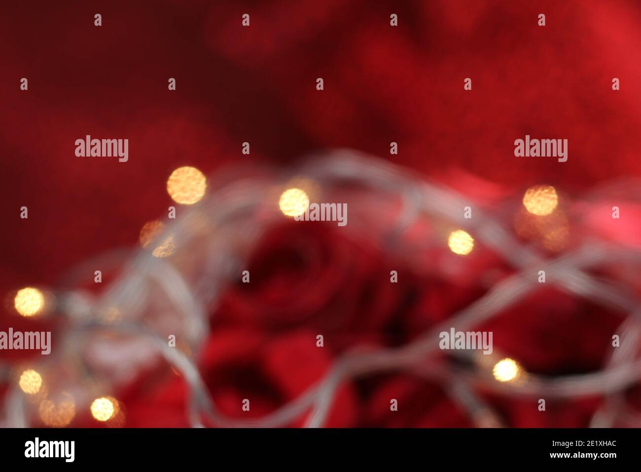 Red lights bokeh blurred background . defocused Stock Photo