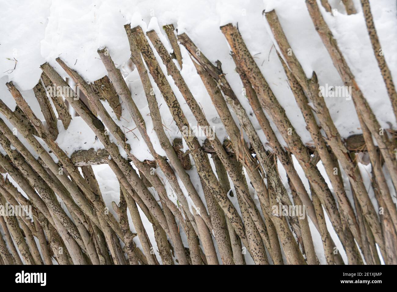 Fence made of branches hi-res stock photography and images - Alamy