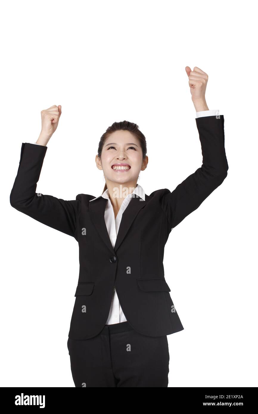 One woman arm up success hi-res stock photography and images - Alamy