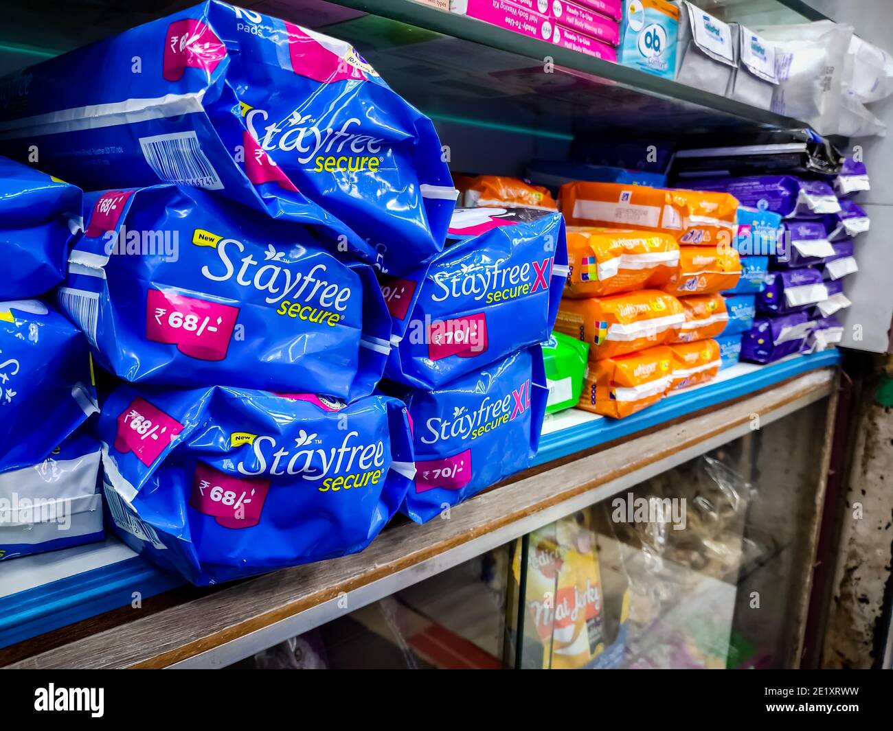 Chennai, Tamilnadu, India January‎ ‎5‎th ‎2021 Sanitary Napkins