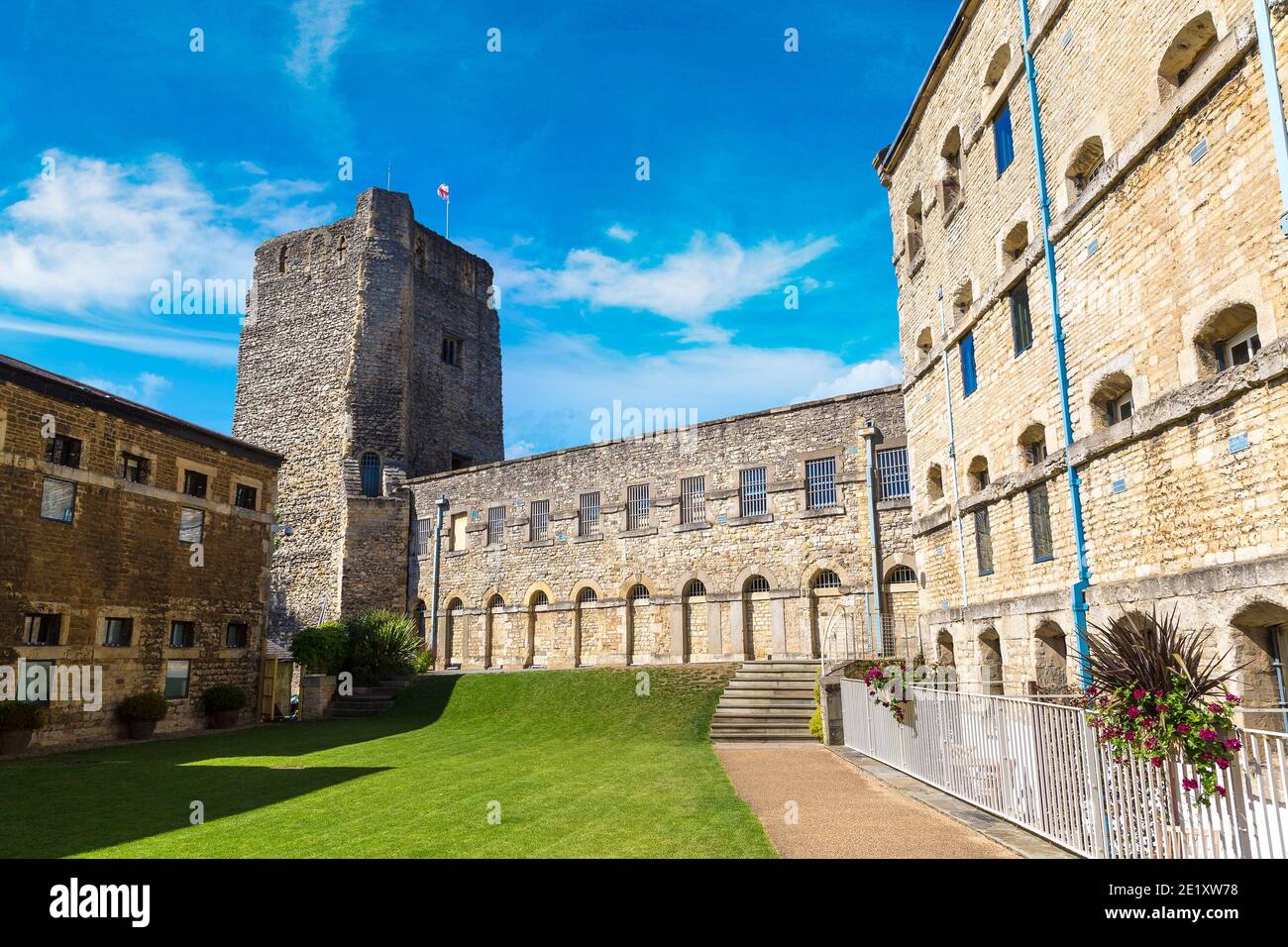 Castle in Oxford in a beautiful summer day, Oxfordshire, England, United Kingdom Stock Photo
