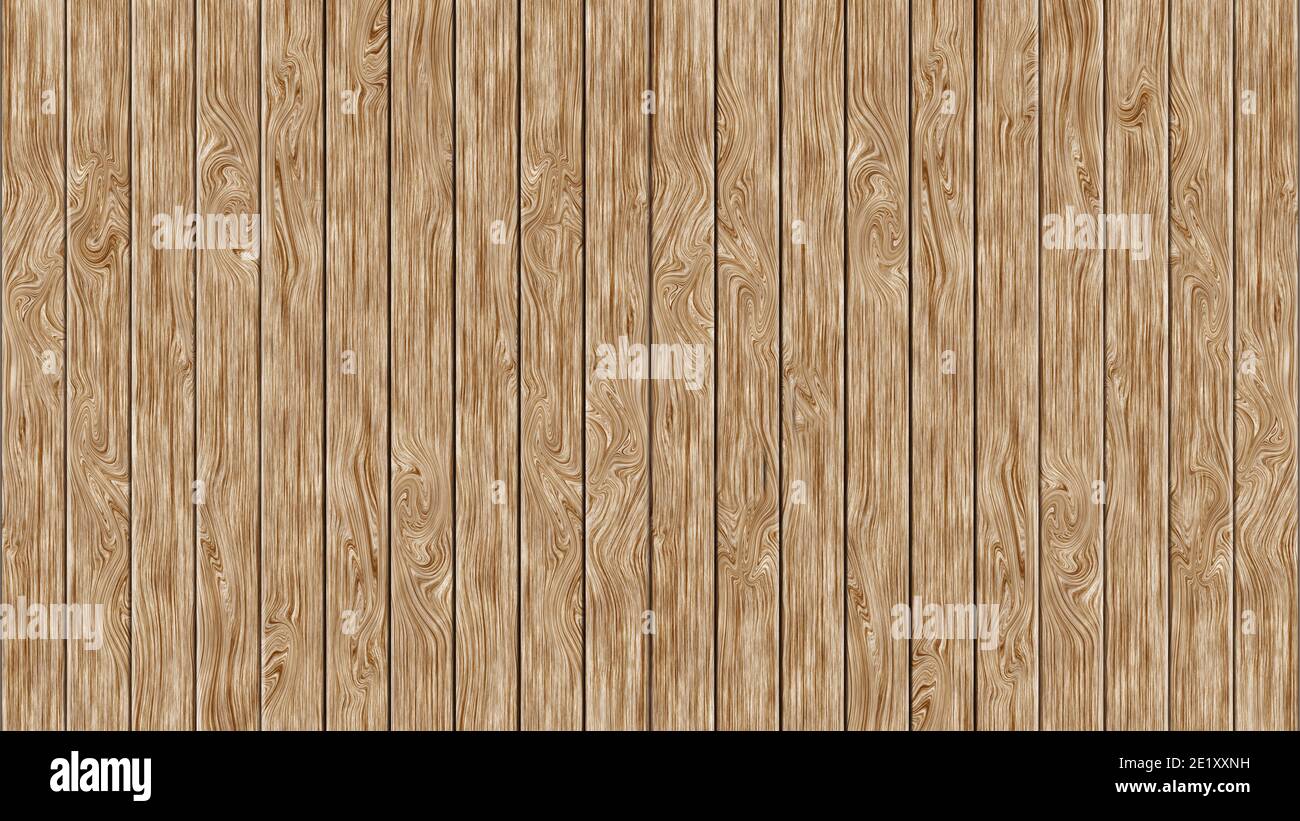 Empty wooden texture background with sun beams. Horizontal illustration wish copy space. Hardwood bar counter. Planks surface with brown boards. Stock Photo