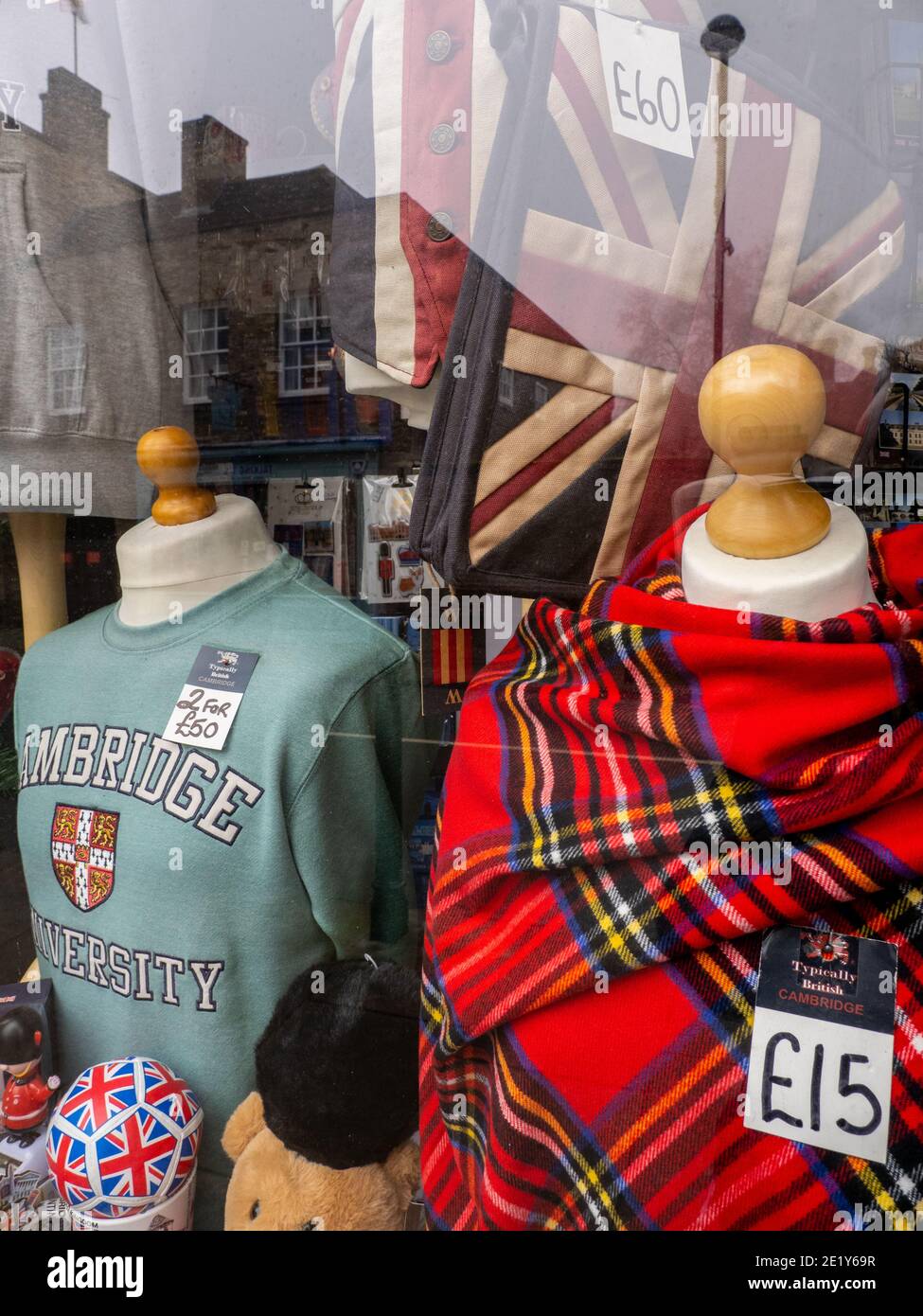 British goods for sale in a Cambrisge shop Stock Photo Alamy