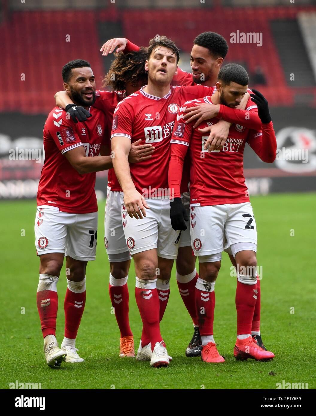 Bristol Uk 10th Jan 2021 Bristol City Players Celebrate Their Side S Second Goal During The Fa Cup Match At Ashton Gate Bristol Picture By Jeremy Landey Focus Images Sipa Usa 10 01 2021 Credit Sipa Usa Alamy