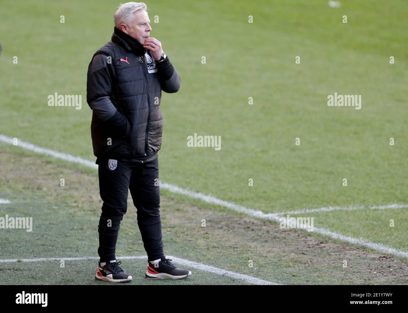 West Bromwich Albion assistant manager Sammy Lee during the Emirates FA Cup third round match at Bloomfield Road, Blackpool. Stock Photo