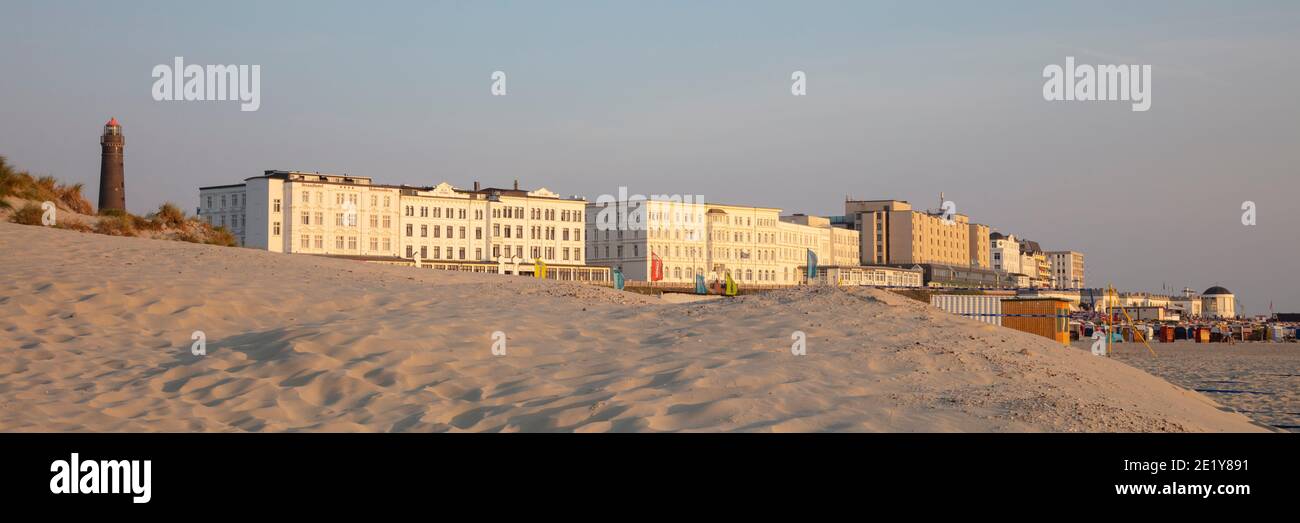 City view of Borkum East Frisian Island, East frisia, Lower Saxony, Germany, Europe Stock Photo