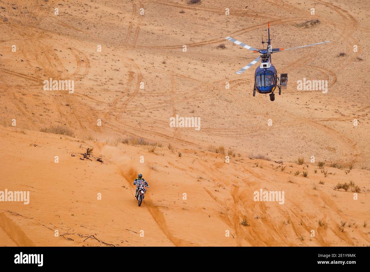 25 Spierings Paul (nld), Husqvarna, HT Rally Raid Husqvarna Racing, Motul, Moto, Bike, action during the 7th stage of the Dakar 2021 between Ha&#039;il and Sakaka, in Saudi Arabia on January 10, 2021 - Photo Florent Gooden / DPPI / LM Stock Photo