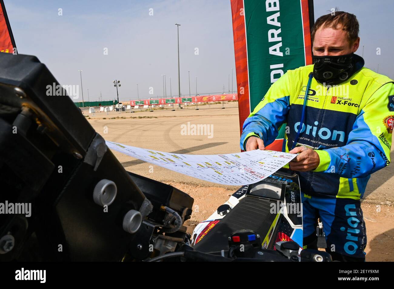 Michek Martin (cze), KTM, Orion - Moto Racing Group (MRG), Moto, Bike, portrait during the 7th stage of the Dakar 2021 between Ha&#039;il and Sakaka, in Saudi Arabia on January 10, 2021 - Photo Eric Vargiolu / DPPI / LM Stock Photo