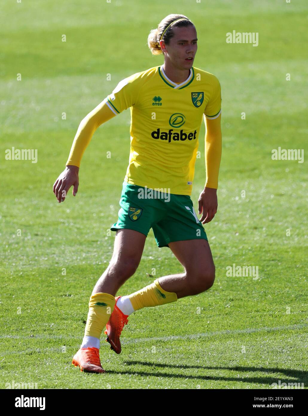 Norwich City's Todd Cantwell during the Sky Bet Championship match at the John Smith's Stadium, Huddersfield. Picture date: Saturday September 12, 2020. See PA story SOCCER Huddersfield. Photo credit should read: Richard Sellers/PA Wire. EDITORIAL USE ONLY No use with unauthorised audio, video, data, fixture lists, club/league logos or 'live' services. Online in-match use limited to 120 images, no video emulation. No use in betting, games or single club/league/player publications. Stock Photo