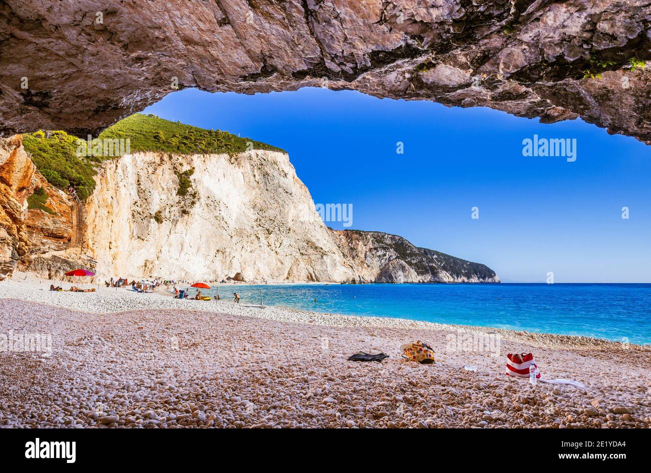 Lefkada,Greece. Porto Katsiki in Lefkada, Ionian islands. Stock Photo