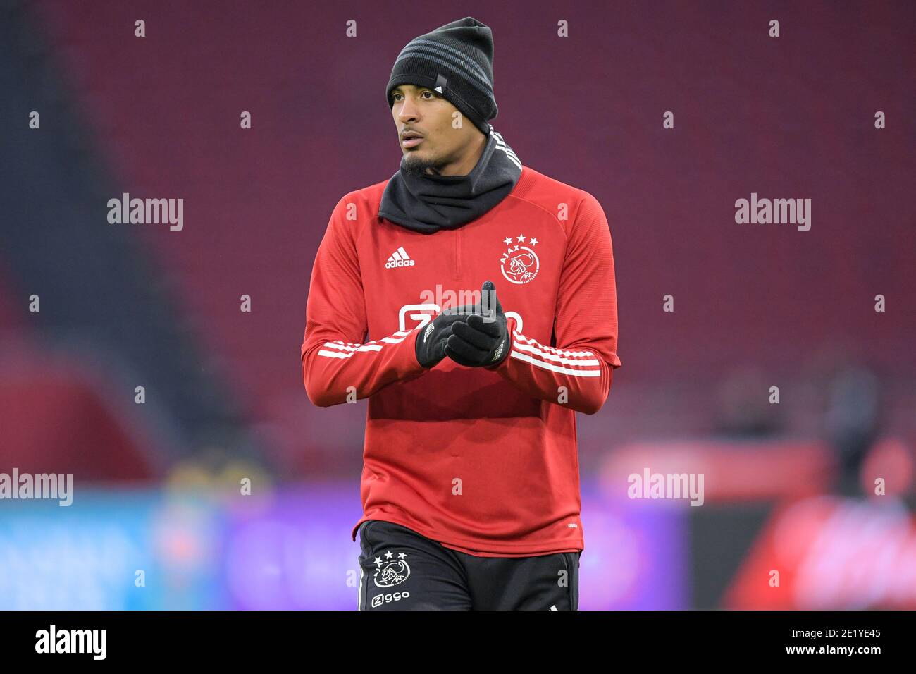 AMSTERDAM, NETHERLANDS - JANUARY 10: Sebastien Haller of Ajax during the Dutch Eredivisie match between Ajax and PSV at Johan Cruijff Arena on January 10, 2021 in Amsterdam, Netherlands (Photo by Gerrit van Keulen/BSR Agency/Orange pictures/Alamy Live News) Stock Photo