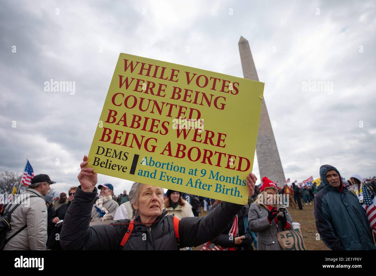 January 6, 2021: Thousands of Trump's supporters protesting at Washington Monument in support of President Donald Trump during a rally 'Save America March'', today on January 06, 2021 in Washington DC, USA. Credit: Eman Mohammed/ZUMA Wire/Alamy Live News Stock Photo