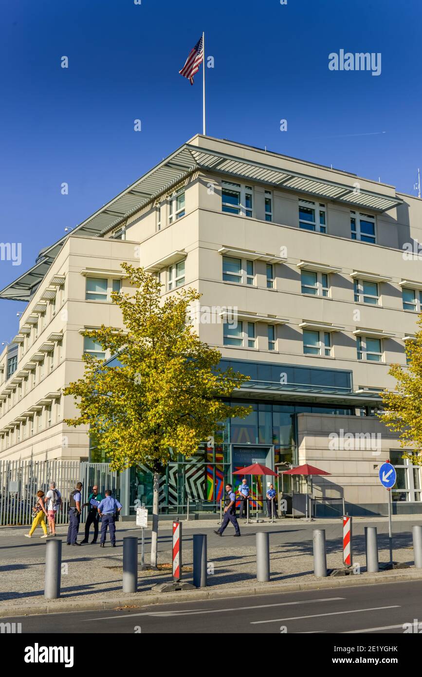 Botschaft der Vereinigten Staaten von Amerika, Ebertstrasse, Mitte, Berlin, Deutschland Stock Photo