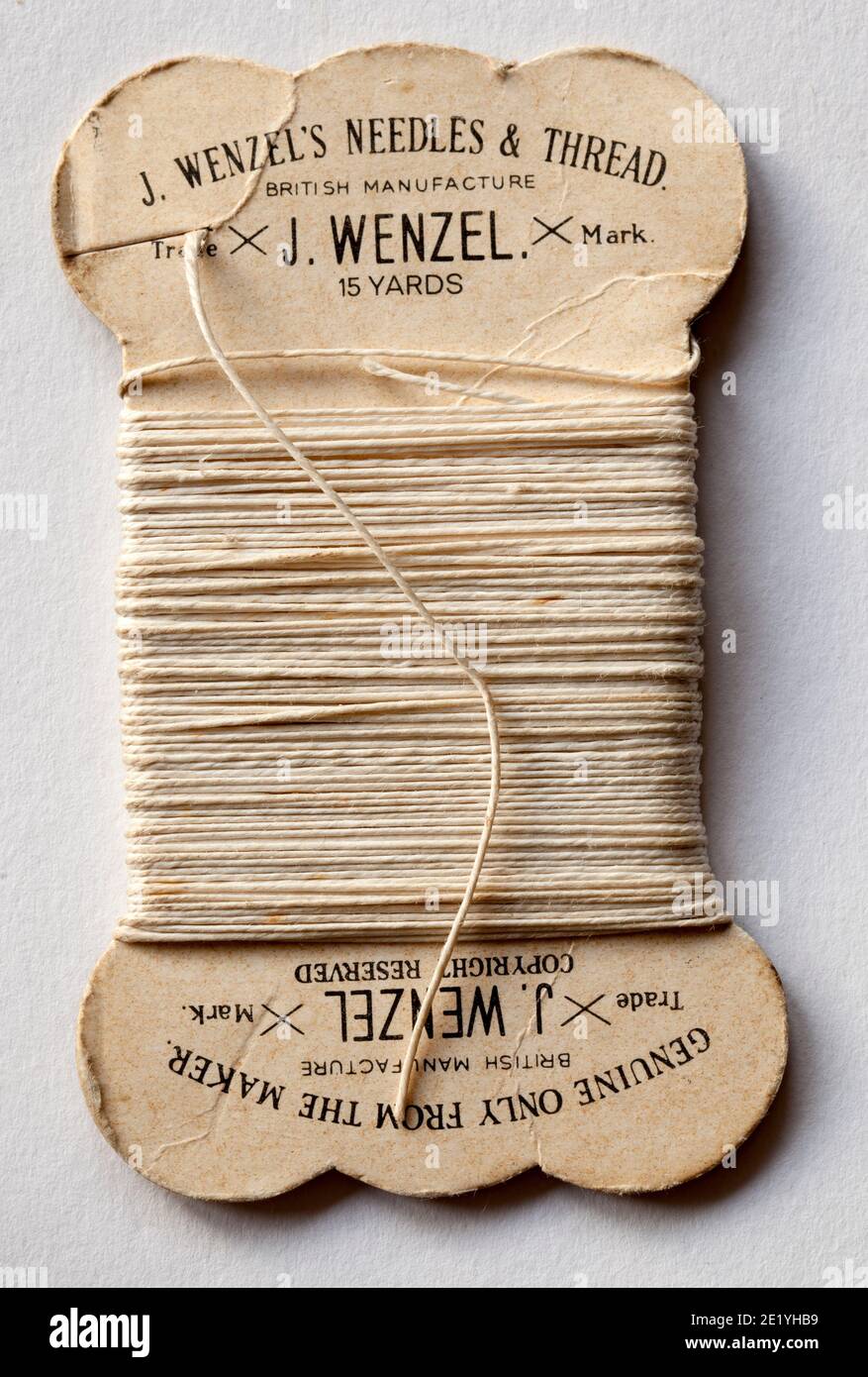 Vintage Wenzel Darning or Sewing Thread Stock Photo