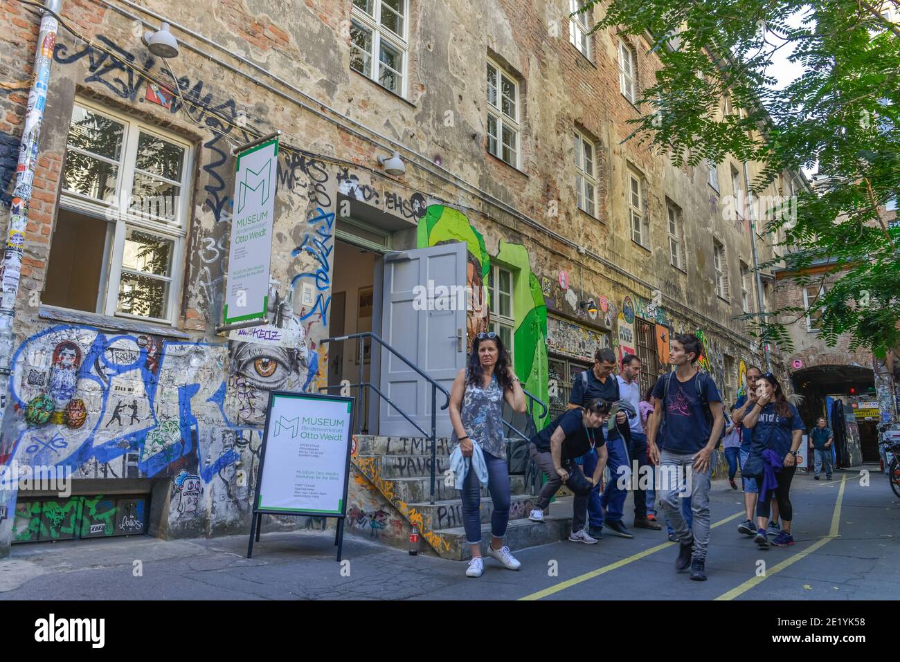 Museum Blindenwerkstatt Otto Weidt, Hinterhof, Rosenthaler Strasse, Mitte, Berlin, Deutschland Stock Photo