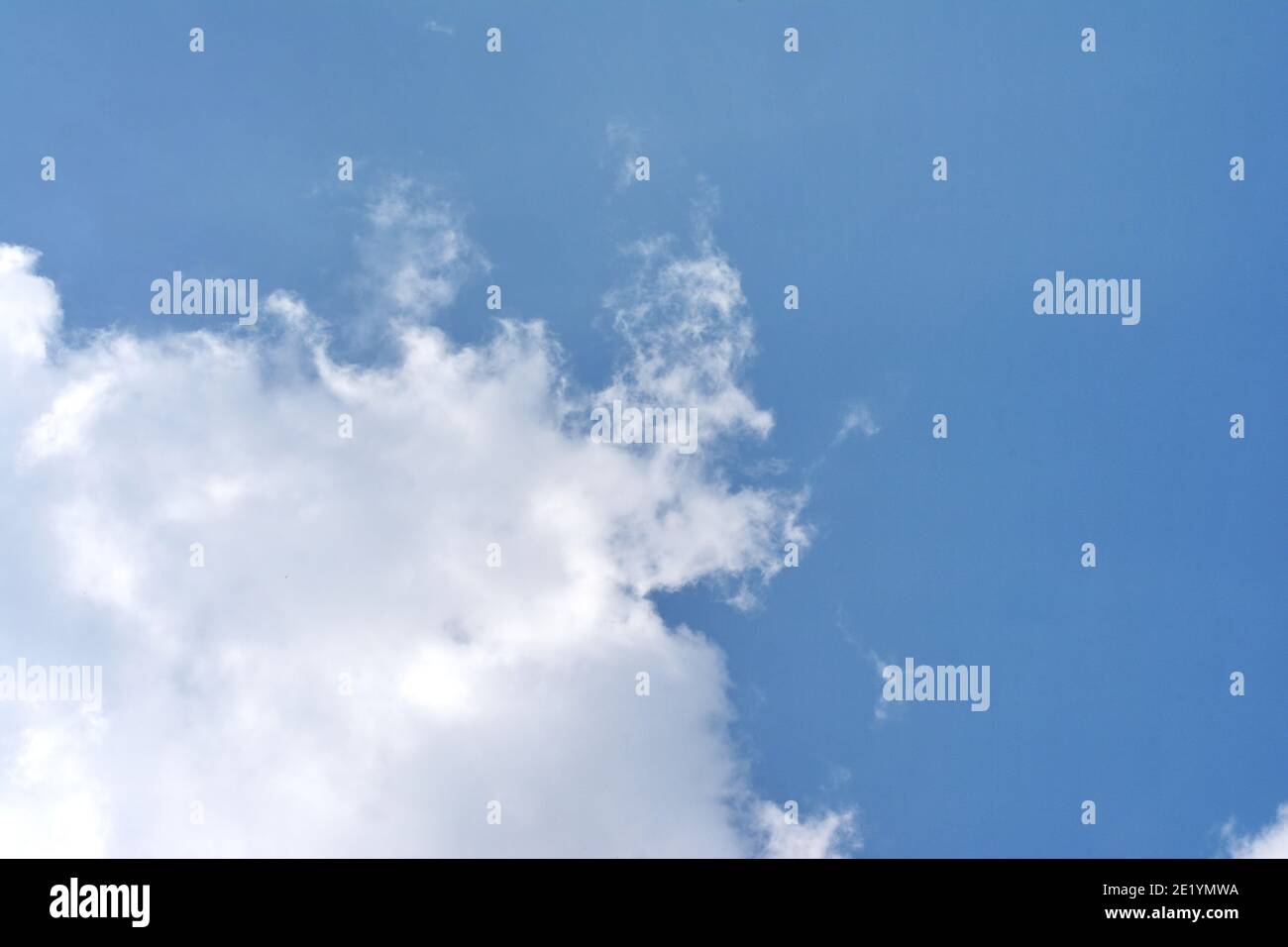 Sunny reflection background, blue sky with white clouds and sun. Blue ...