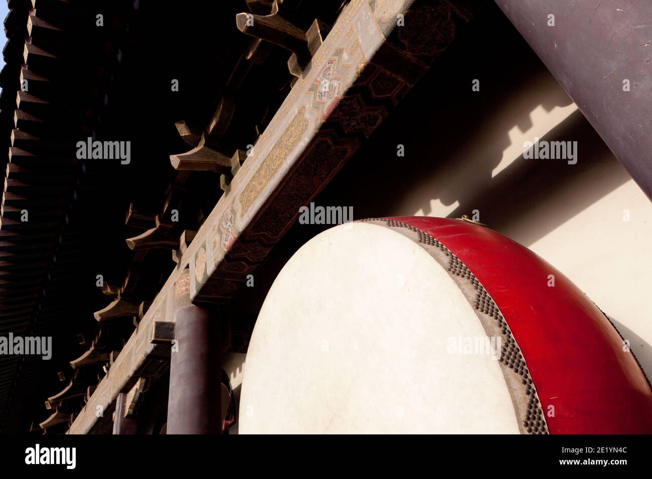 Detail of Drum and Architecture of Drum Tower Stock Photo Alamy