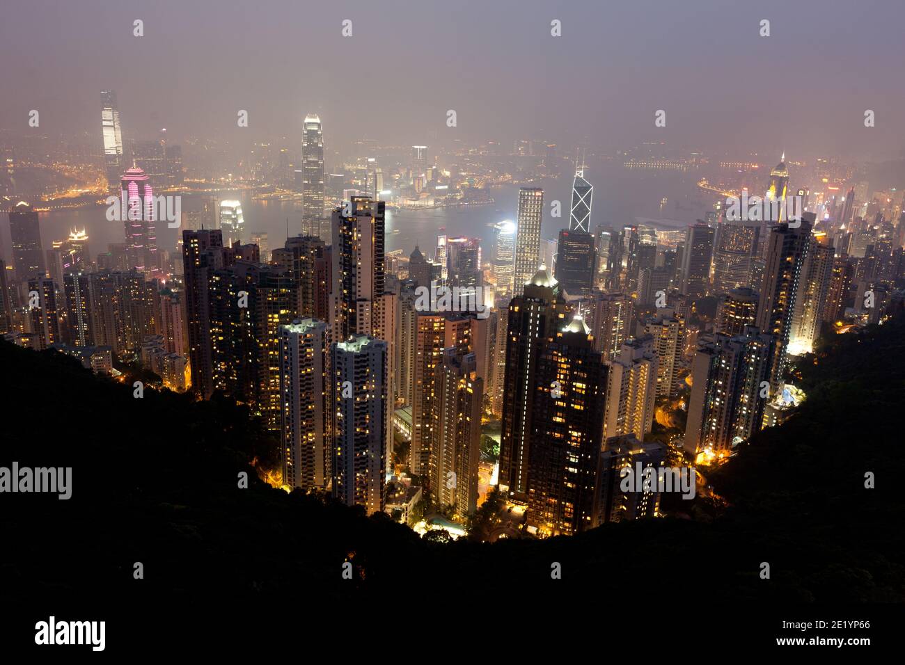 Skyline of Hong Kong from Victoria Peak Stock Photo - Alamy