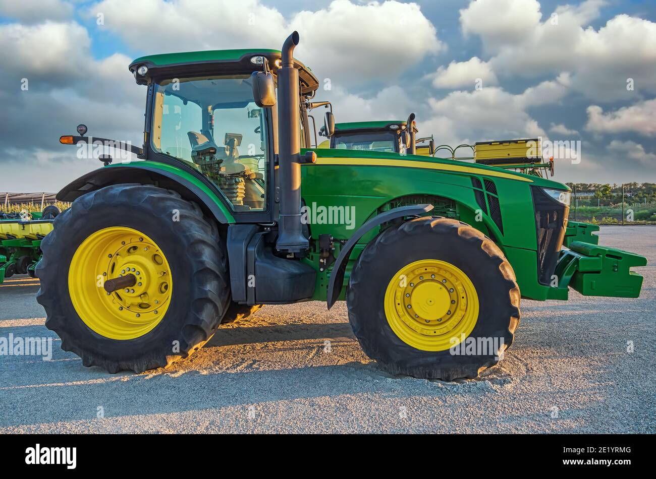 Photo of agricultural machine wheeled rowcrop tractor at the annual
