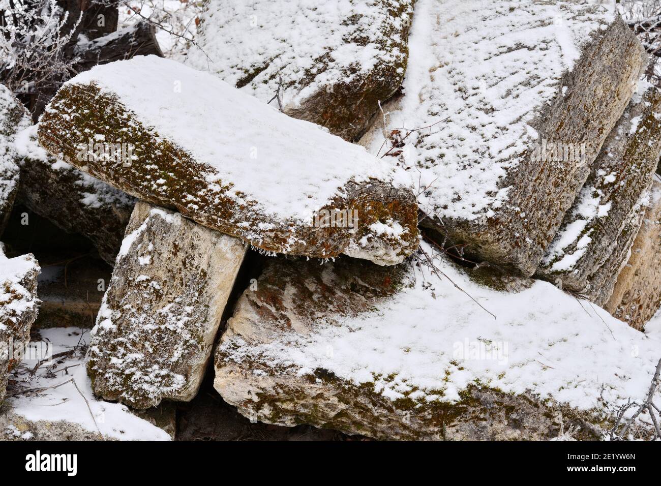 Natural background first snow cover ground Stock Photo Alamy