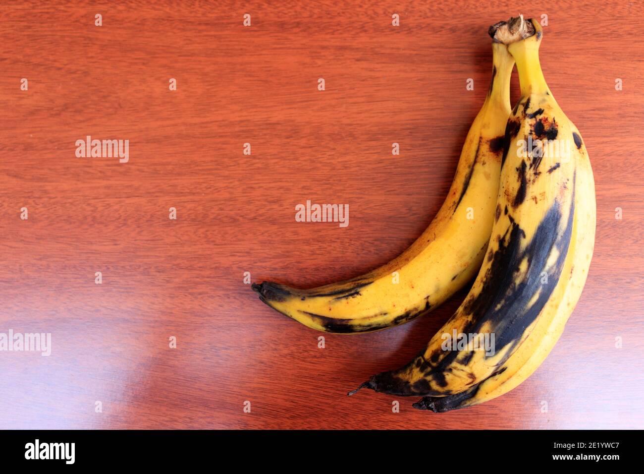 bananas on a wooden background Stock Photo