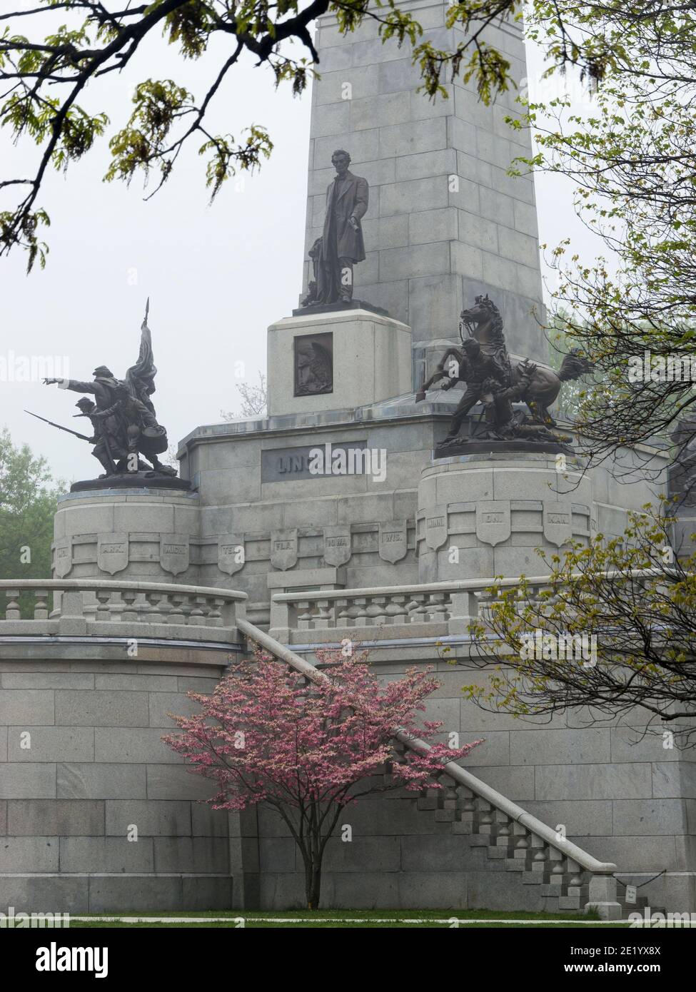 Abraham Lincoln's tomb at Oak Ridge Cemetery in Springfield, Illinois. Stock Photo