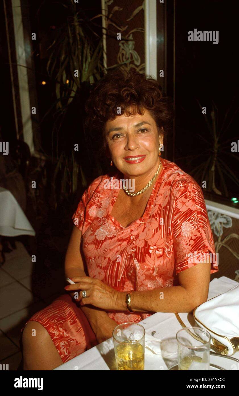 Ruth Roman At A Party Given By Producer Curtis Roberts In Honor Of Susan Strasberg At The Cafe Chez Pierre On Suset Strip, Hollywood 04-14-1982  Credit: Ralph Dominguez/MediaPunch Stock Photo