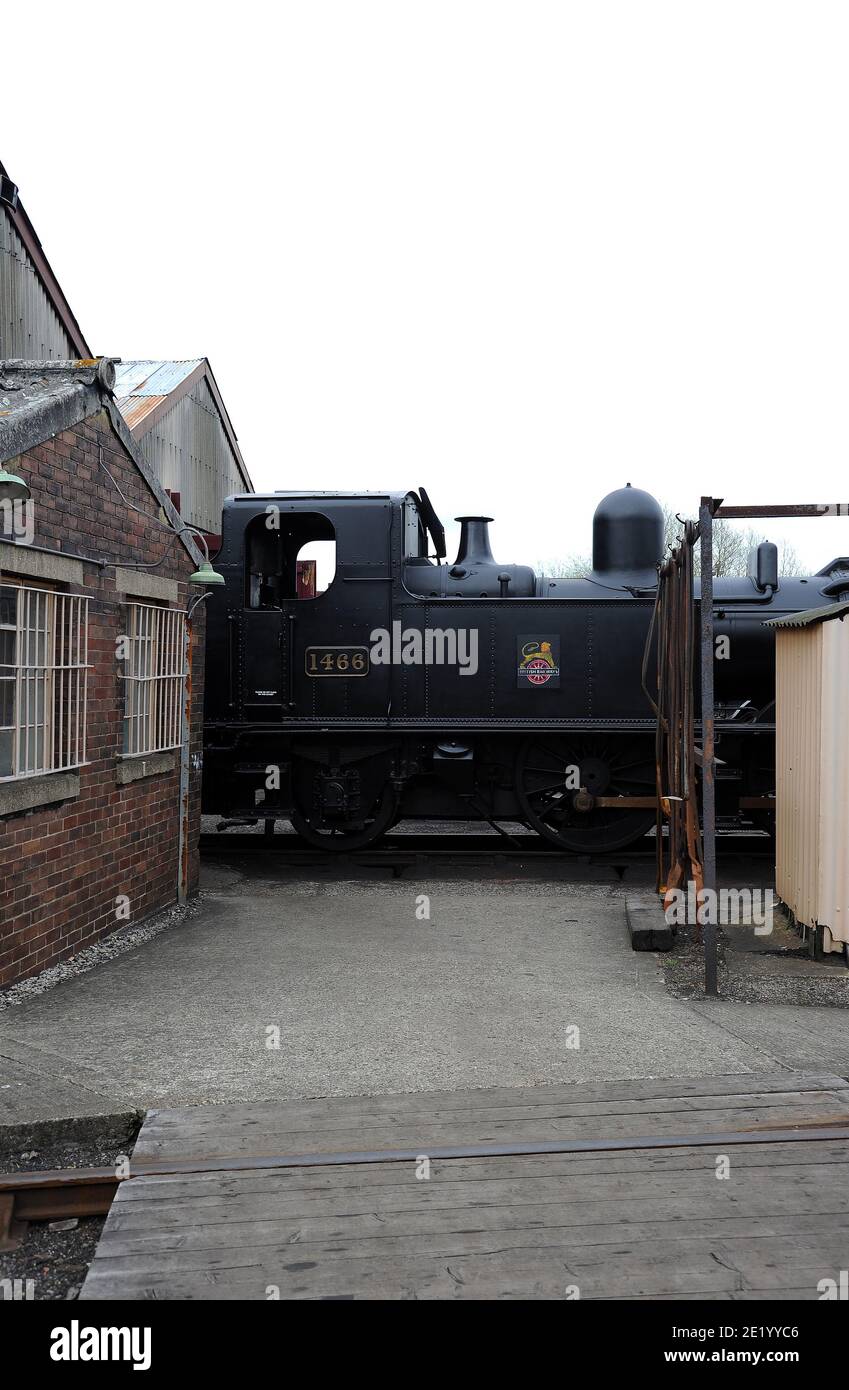 "1466" on shed at Didcot. Stock Photo