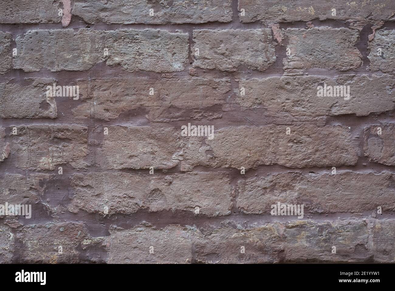 background of worn brick wall, horizontal Stock Photo