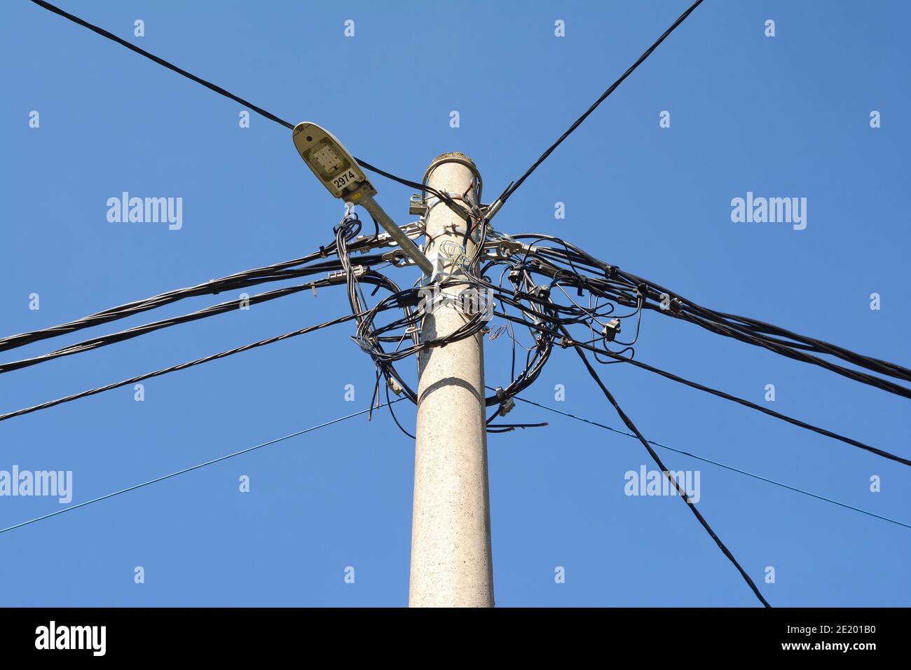 Telephone Pole Blue Box High Resolution Stock Photography and Images