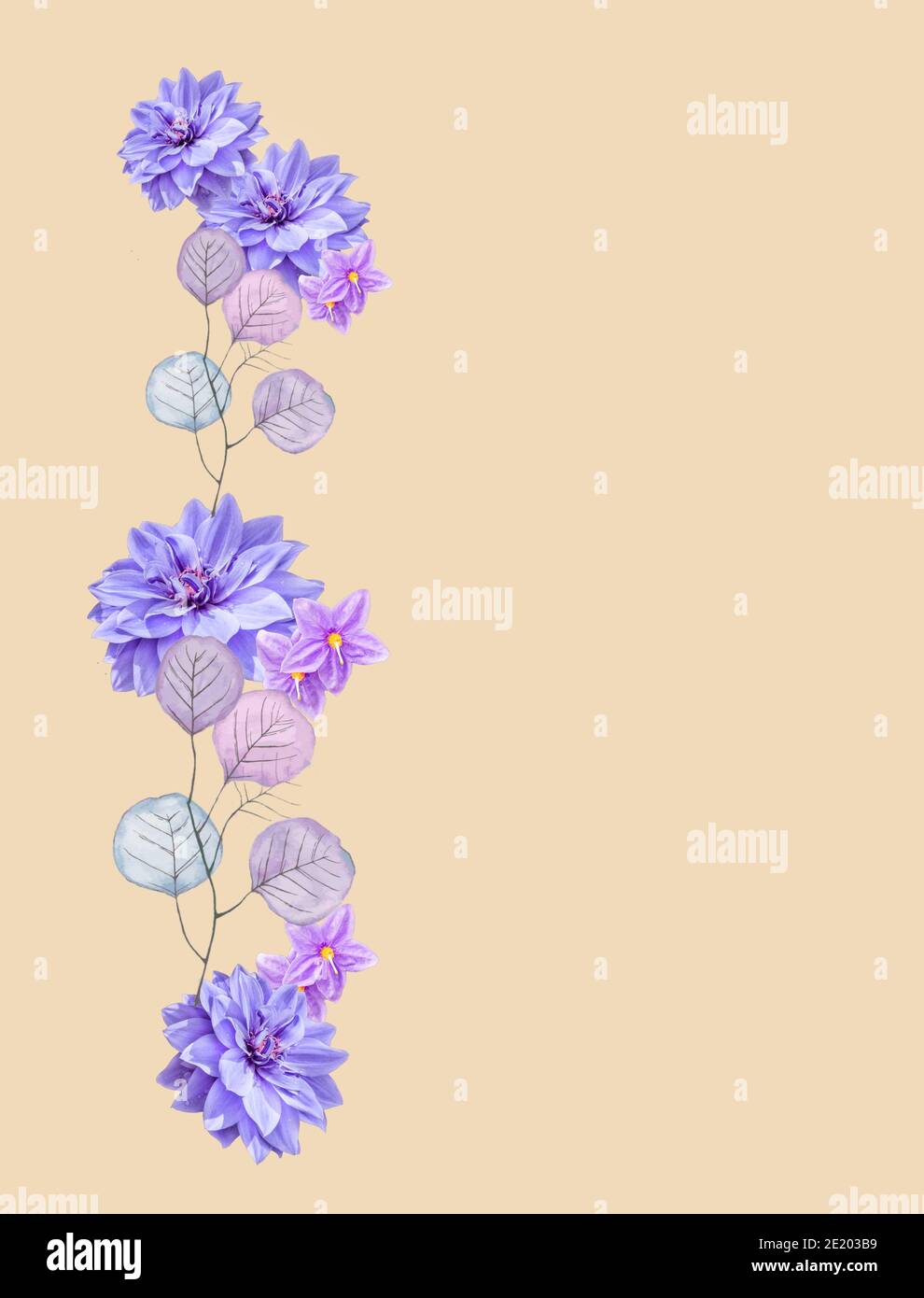 Natural background with flowers and plants Stock Photo - Alamy