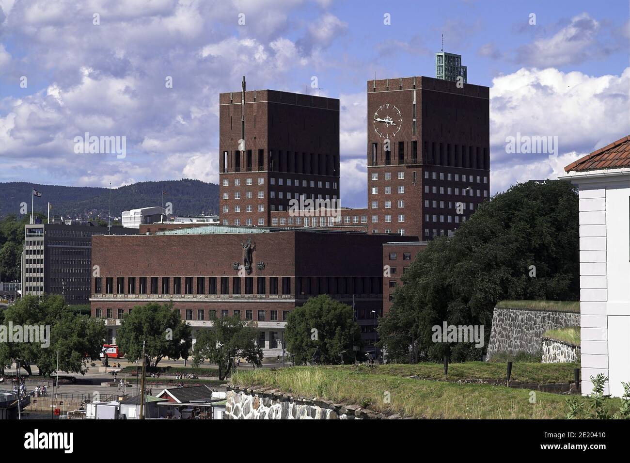 Oslo, Norway, Norwegen; Oslo City Hall; Oslo rådhus; Rathaus Oslo; Ratusz; Ayuntamiento de Oslo Stock Photo