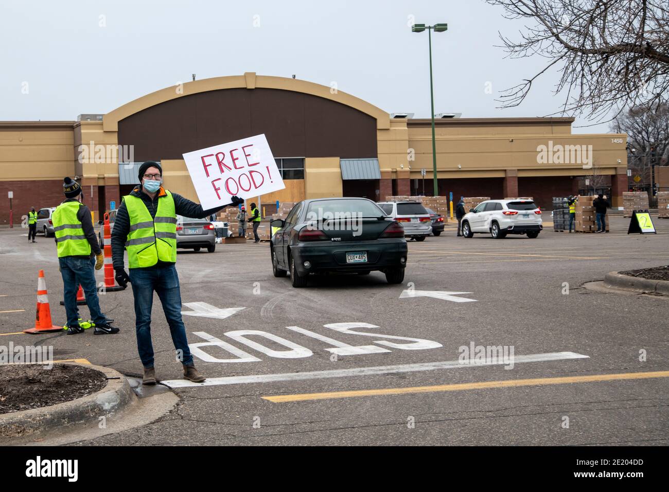 St. Paul, Minnesota. Food provided by the USDA and distributed through a local church through