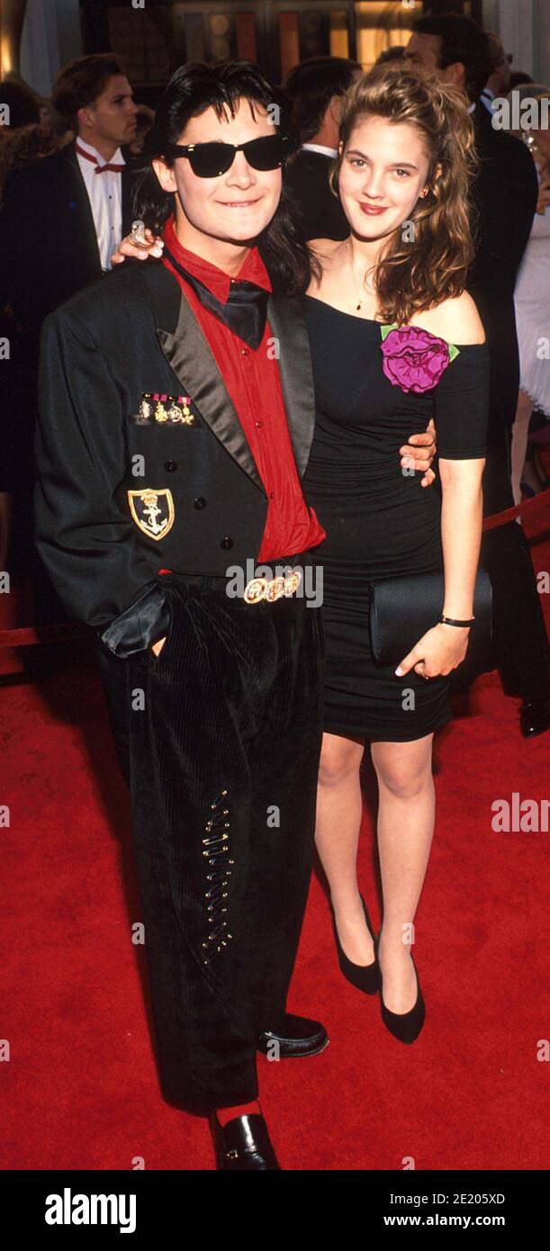 Drew Barrymore and Corey Feldman at the 61st Annual Academy Awards at