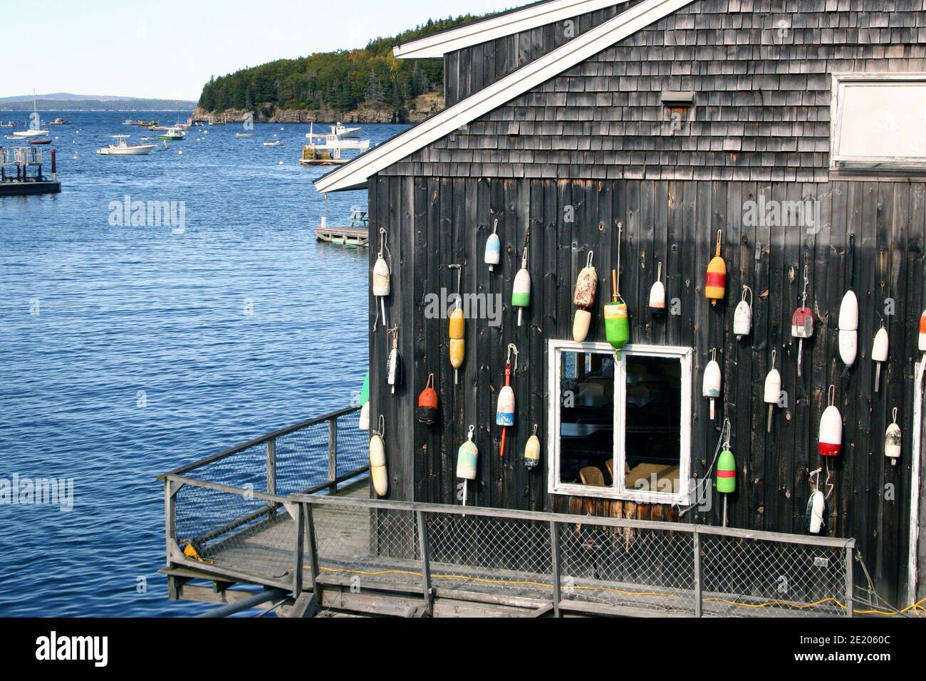 Lobster Shed, Maine, USA Stock Photo