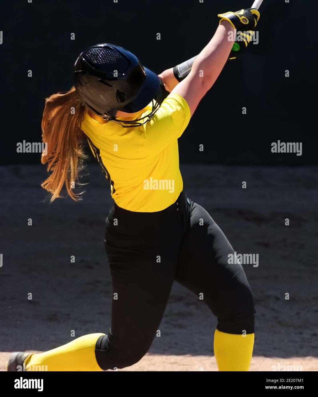 Little League Baseball Player At The Plate, Swinging The Baseball Bat From  Behind. Stock Photo, Picture and Royalty Free Image. Image 52153964.