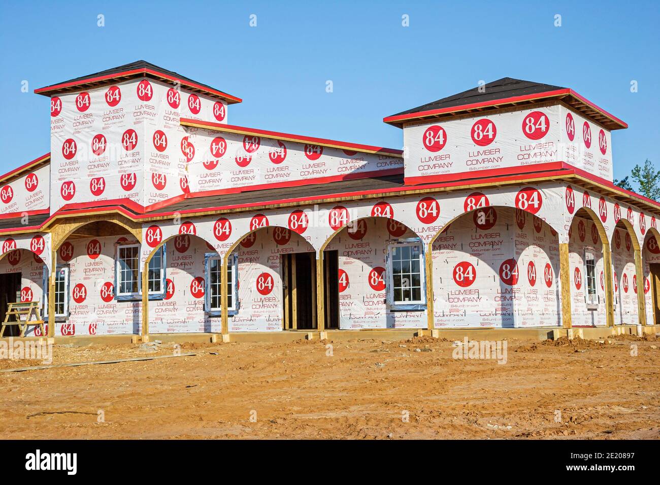 Alabama Greenville El Rodeo Mexican Grill & Bar,building under new construction site restaurant, Stock Photo