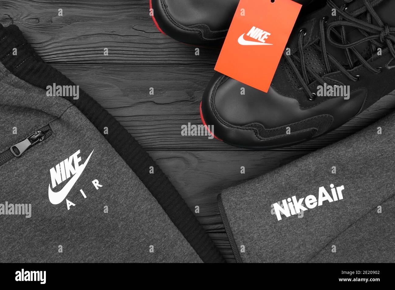 KHARKOV, UKRAINE DECEMBER 20, 2020 Nike brand clothes and shoes