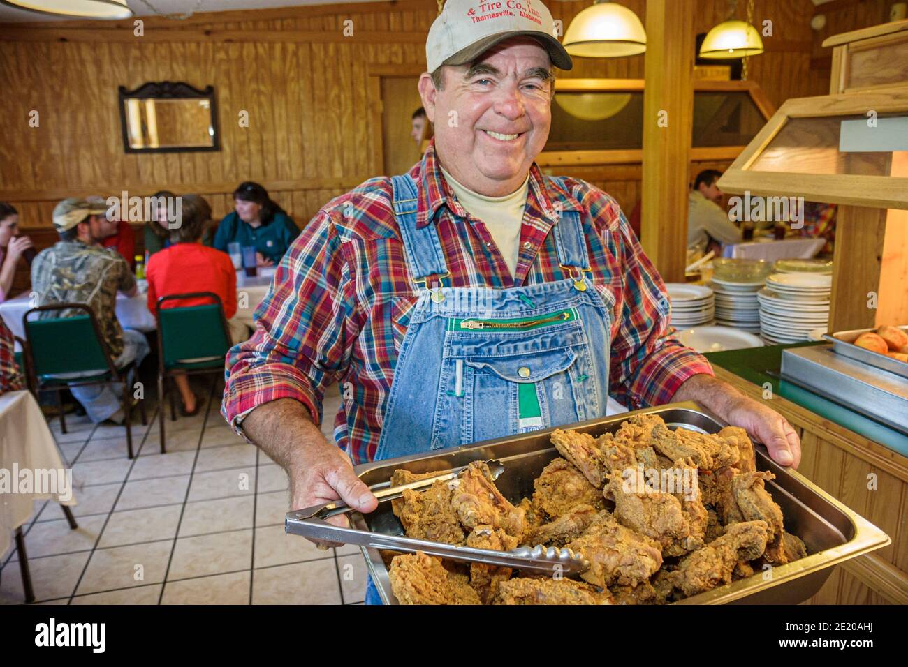 Alabama Monroeville Mockingbird Grill restaurant man cook,holding tray