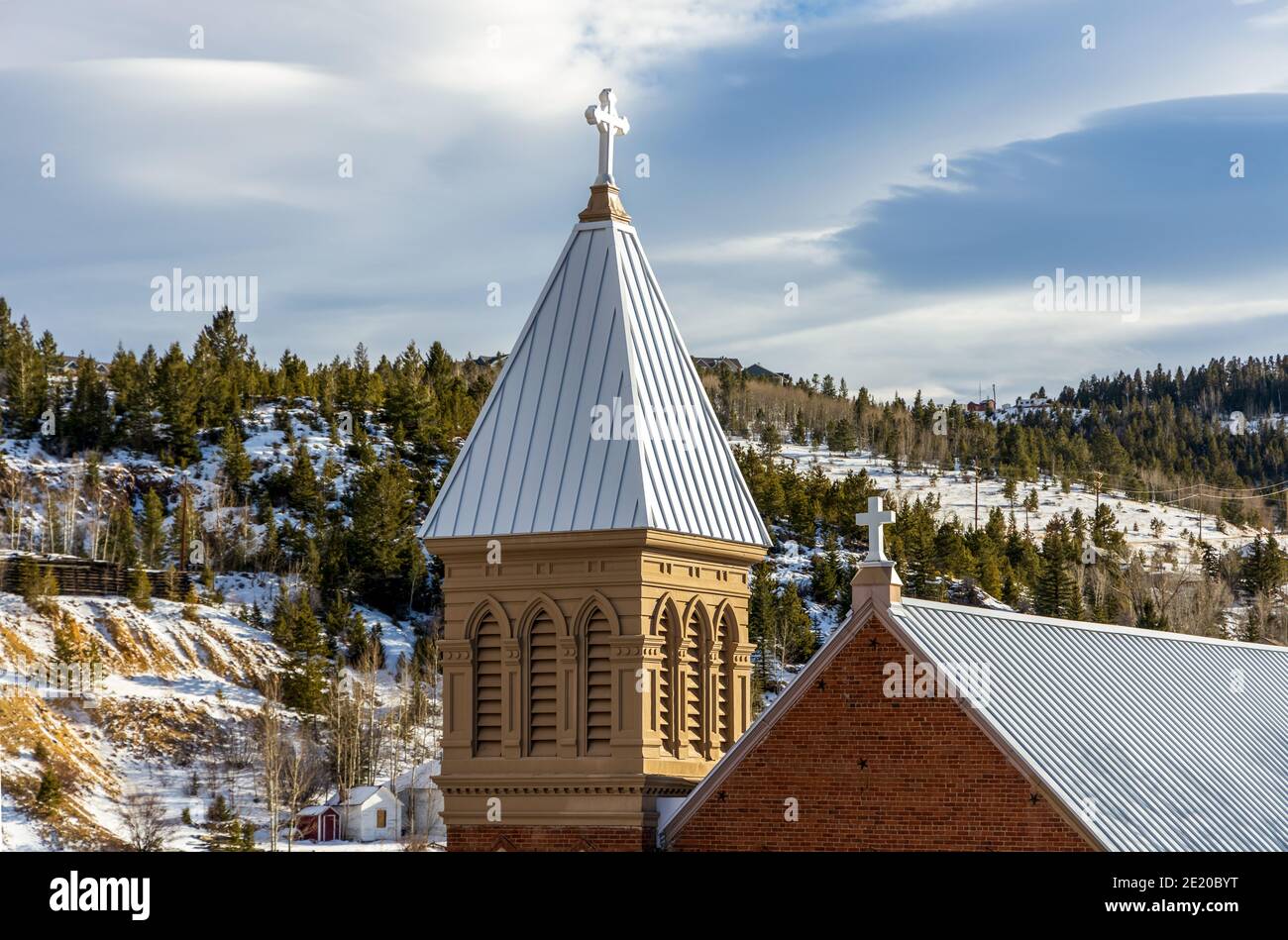 St Mary of the Assumption Catholic Church in Central City, Colorado Stock Photo