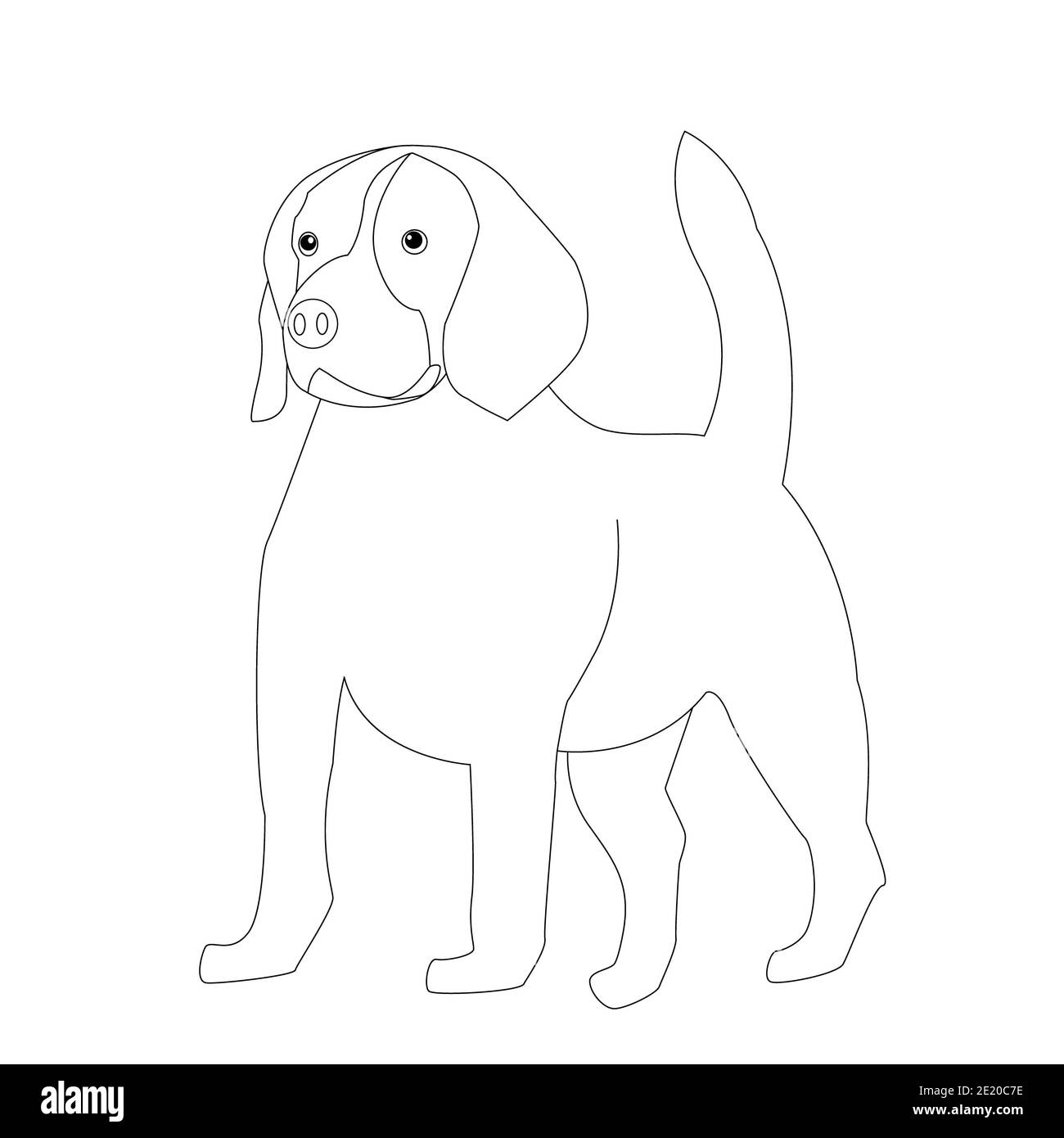 cute beagle dog for coloring pages - Cute Beagle Dog For Coloring Pages Or Books 2E20C7E 