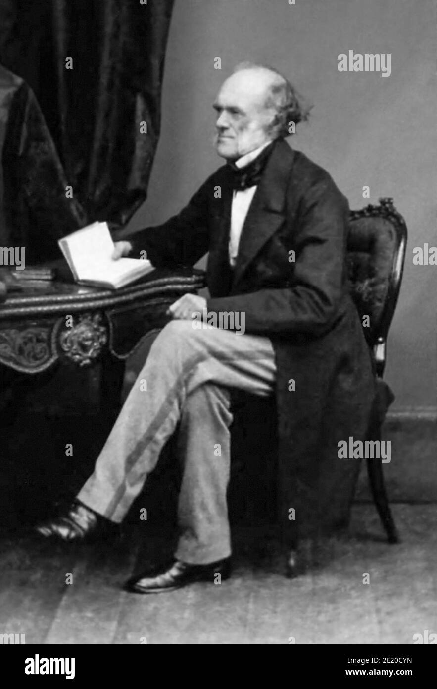 Sir Charles Lyell, 1st Baronet, FRS (1797-1875) was a British lawyer and the leading geologist of his day.  (Photo c1860) Stock Photo