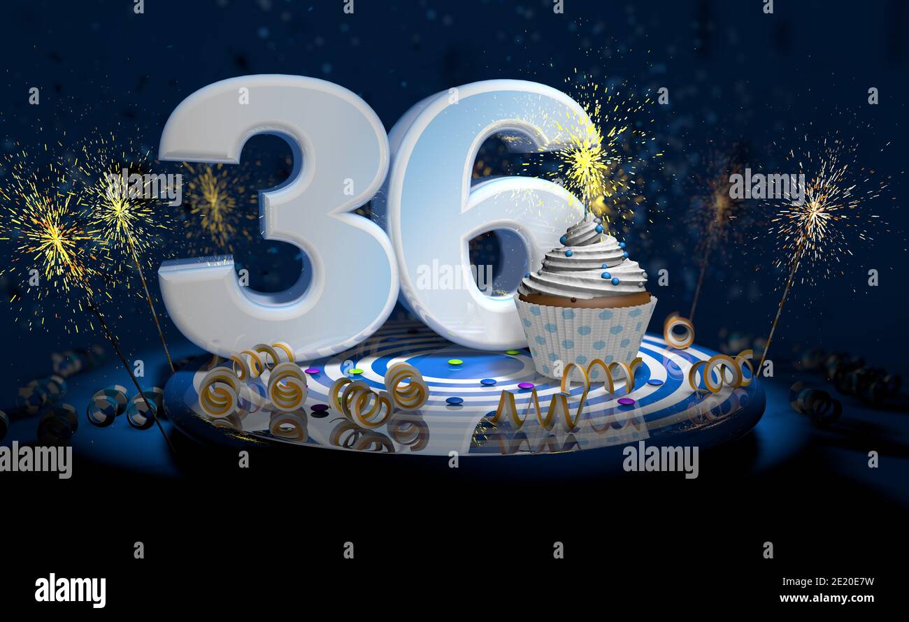 Happy birthday card 36th birthday hi-res stock photography and images - Alamy