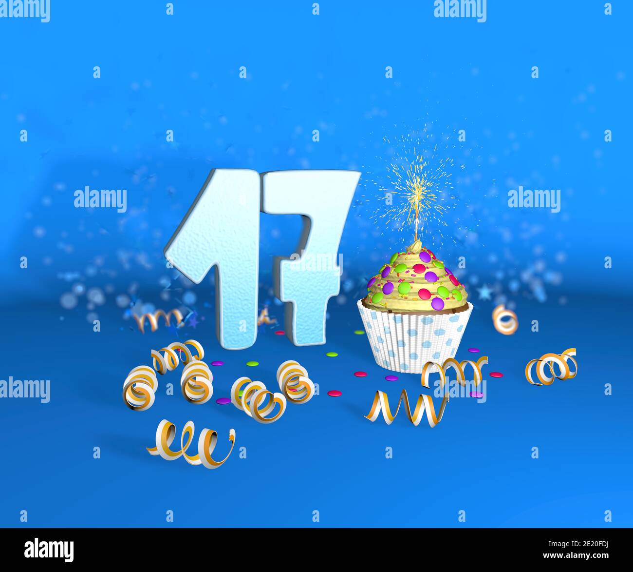 Happy Birthday Number 17 Greeting High Resolution Stock Photography And Images Alamy