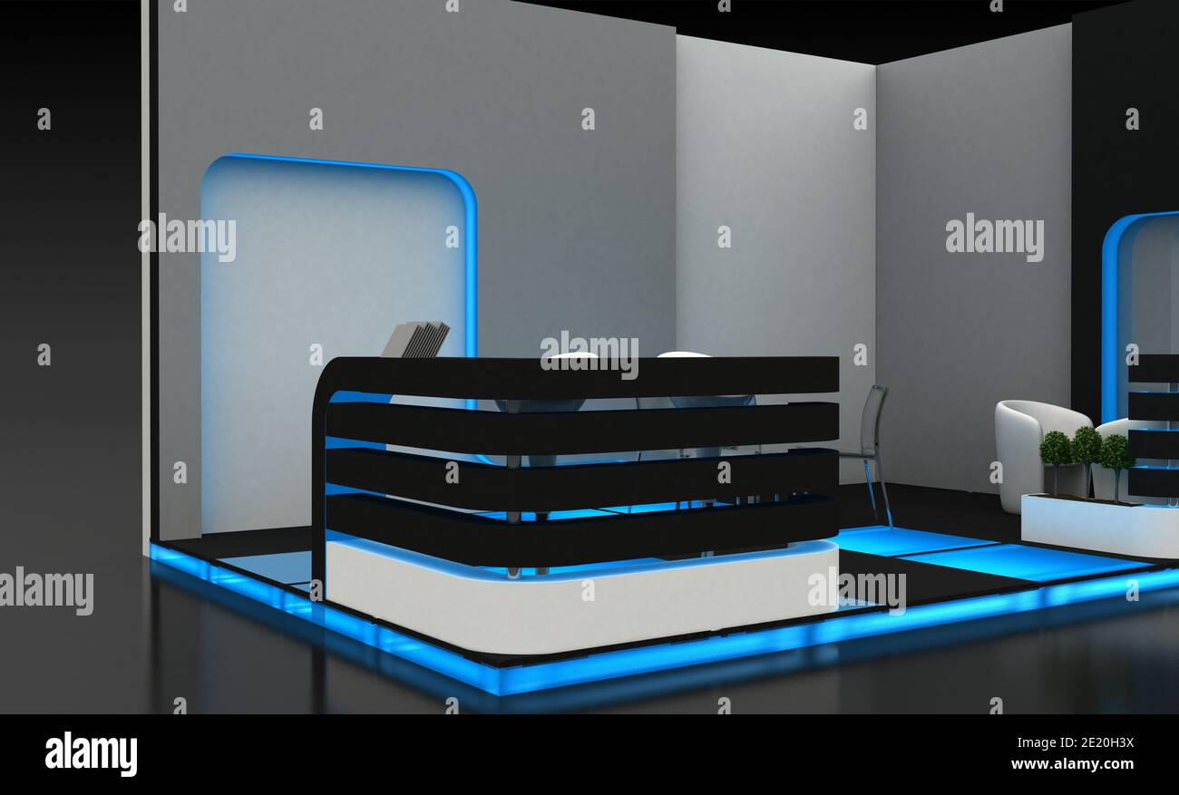 3d render of an Exhibition stand Stock Photo - Alamy