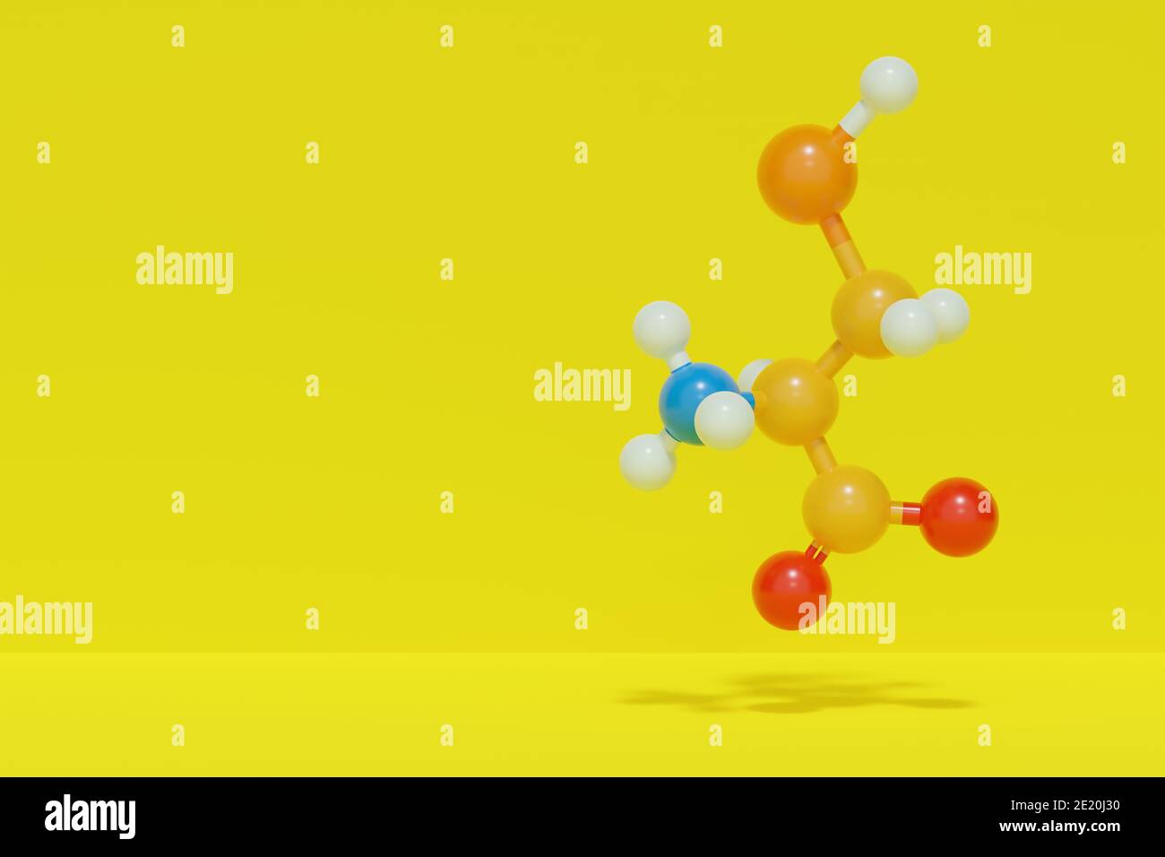 Selenocysteine (Sec, U) amino acid molecule. Called the 21st proteinogenic amino acid, present