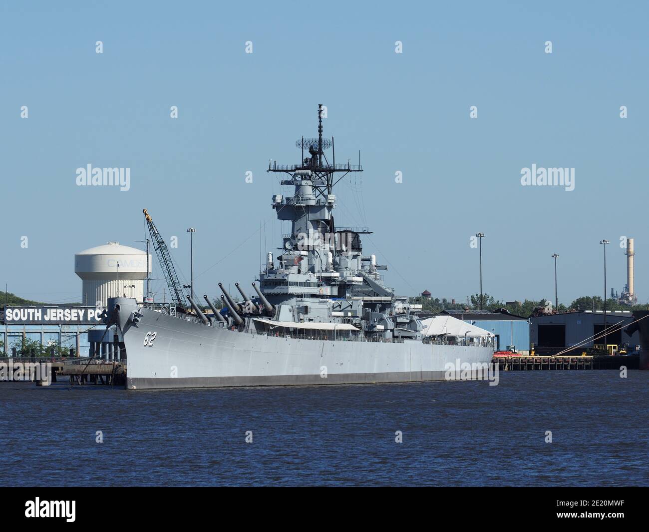 Image of the battleship New Jersey in Philadelphia. Stock Photo
