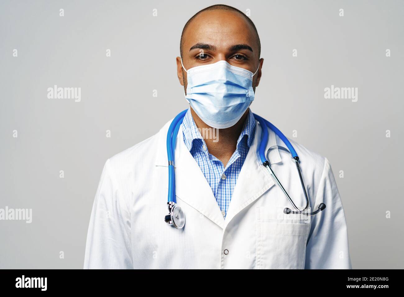 Portrait of african american doctor in medical mask Stock Photo - Alamy